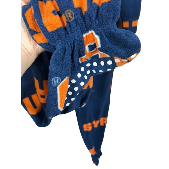 Concepts Sports Syracuse Orange Adult Footed Pajamas Small Blue‎ Orange - Picture 8 of 14